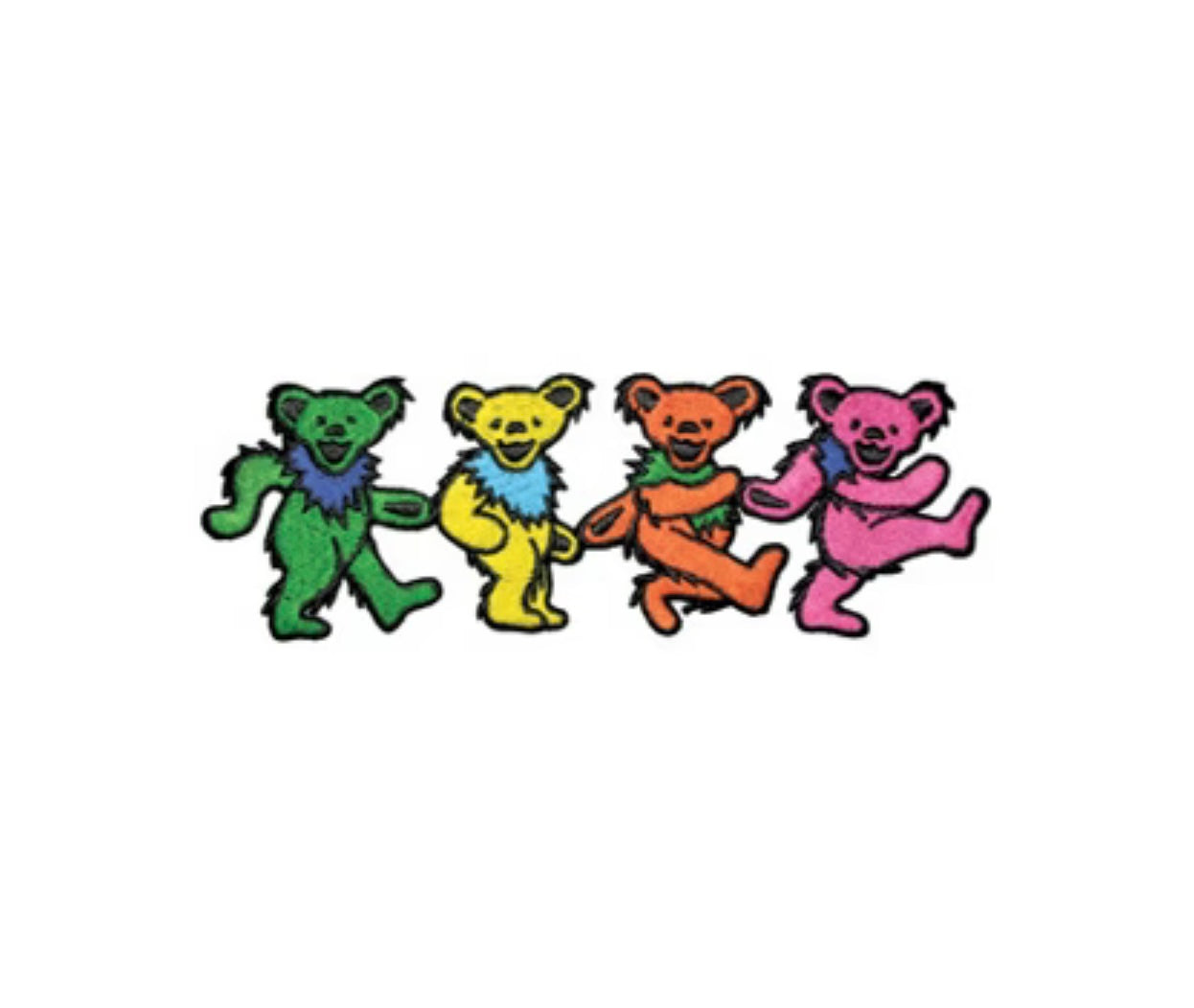 Grateful Dead Dancing Bears Small Embroidered Patch G023P