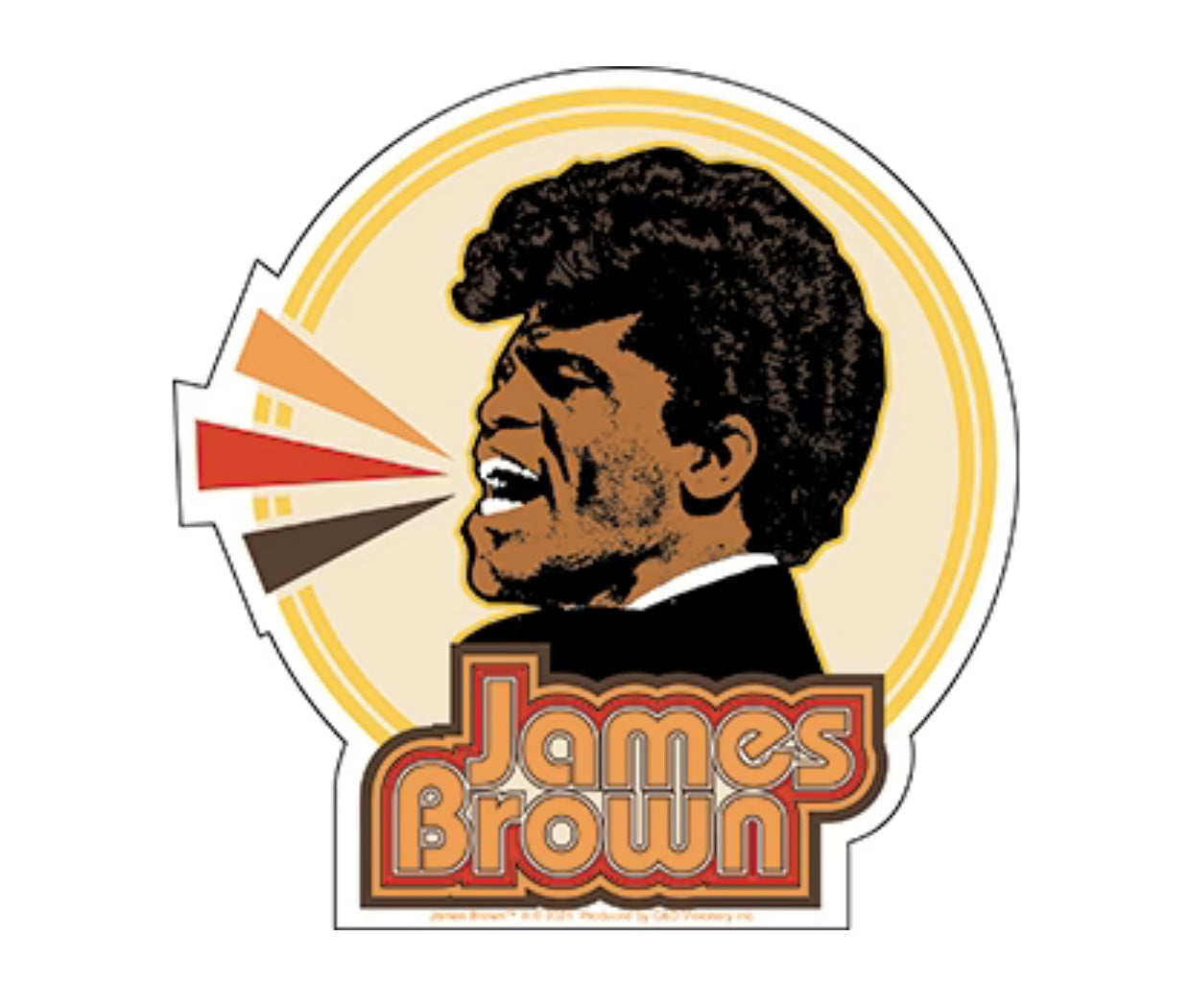 James Brown Sticker B035S Decal