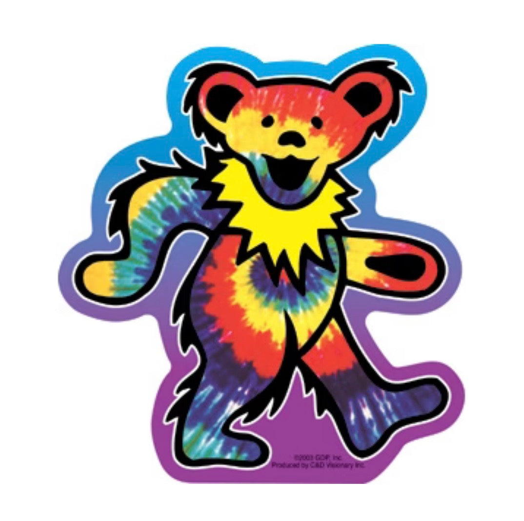 Grateful Dead Tie Dye Dancing Bear Sticker G007S