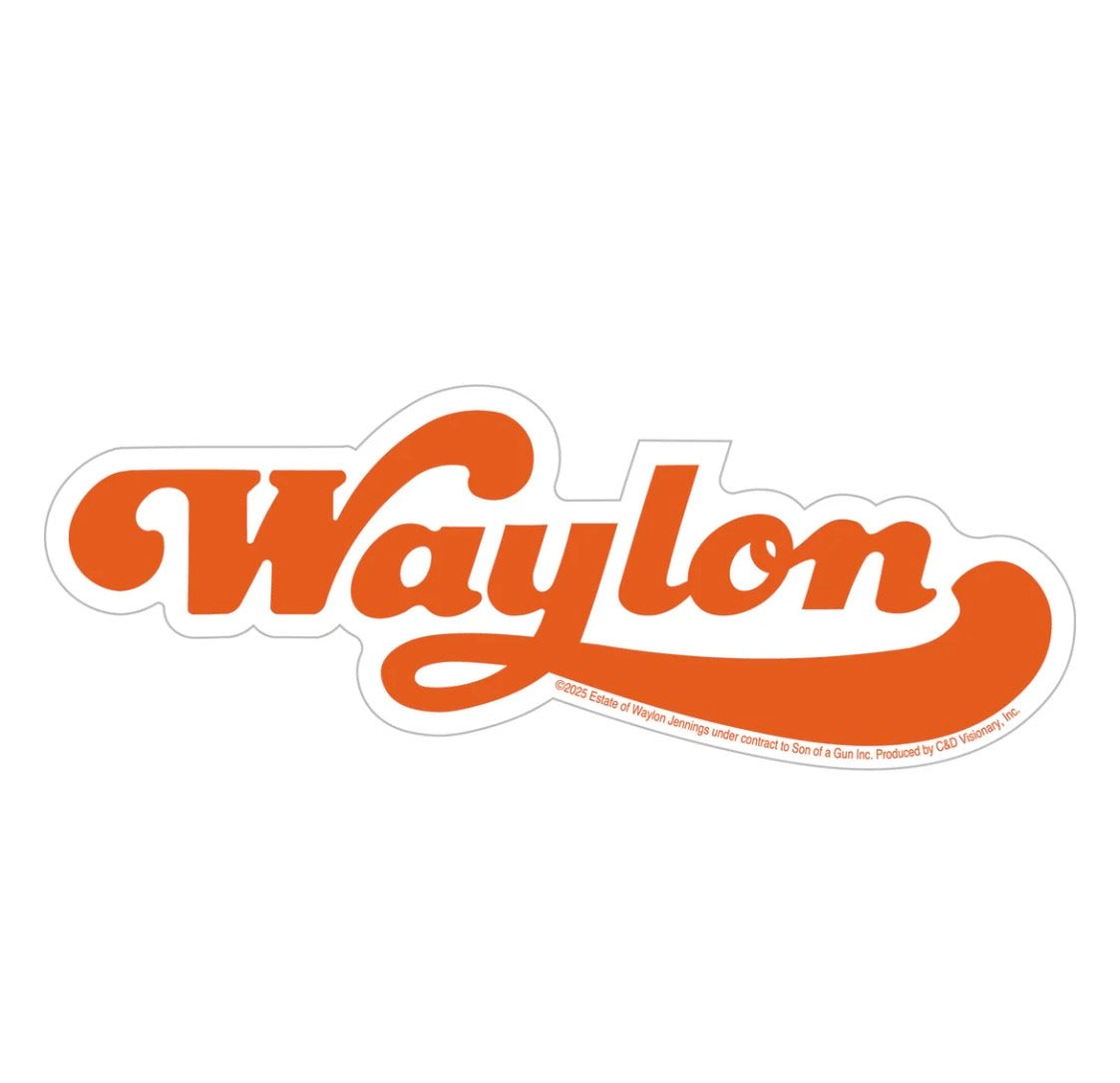 Waylon Jennings Official Logo Sticker J002S Decal