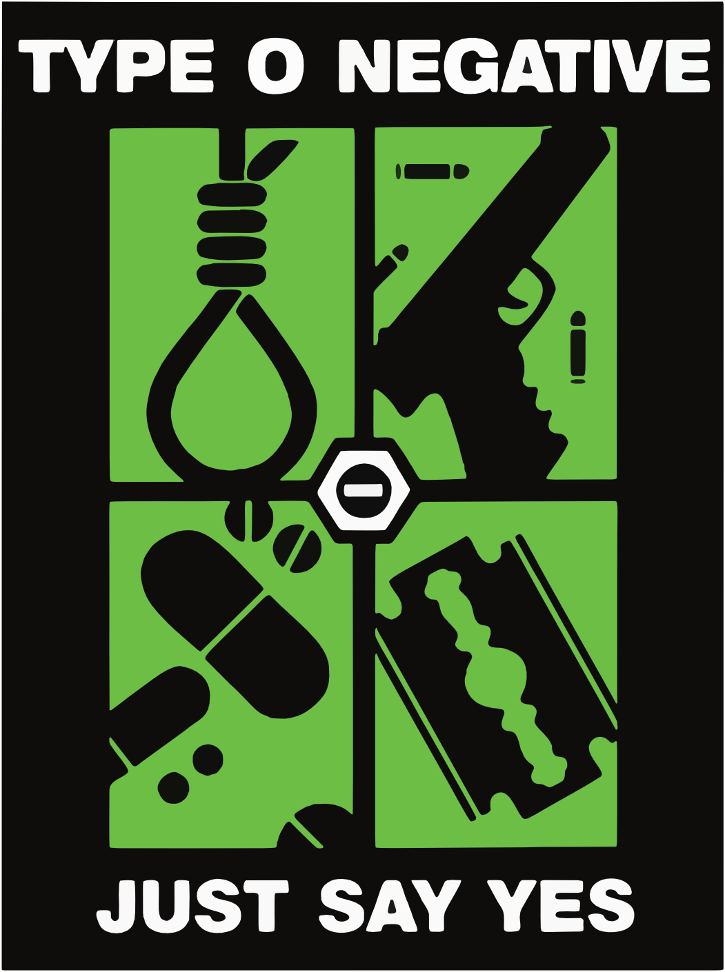 Type O Negative Just Say Yes Sticker T012S