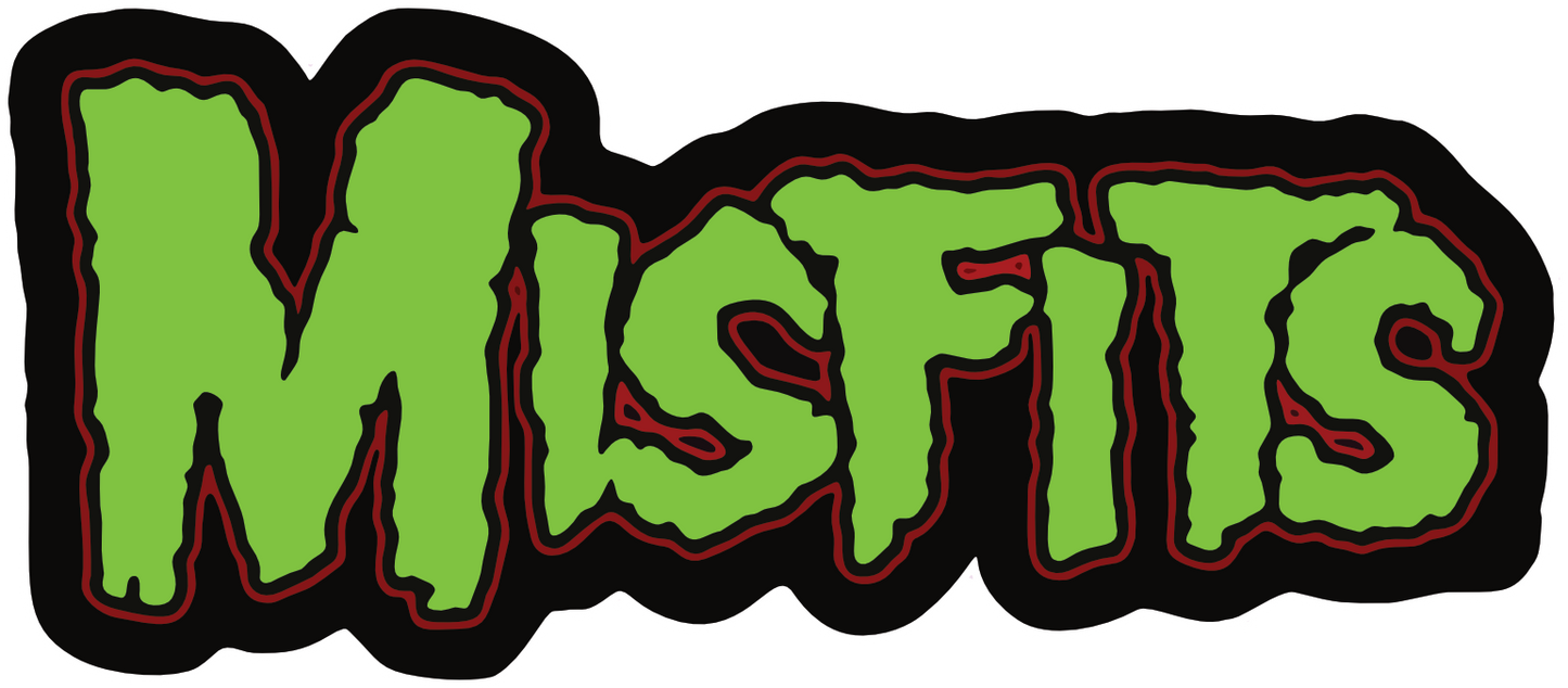 New Misfits Green Logo Sticker M001S