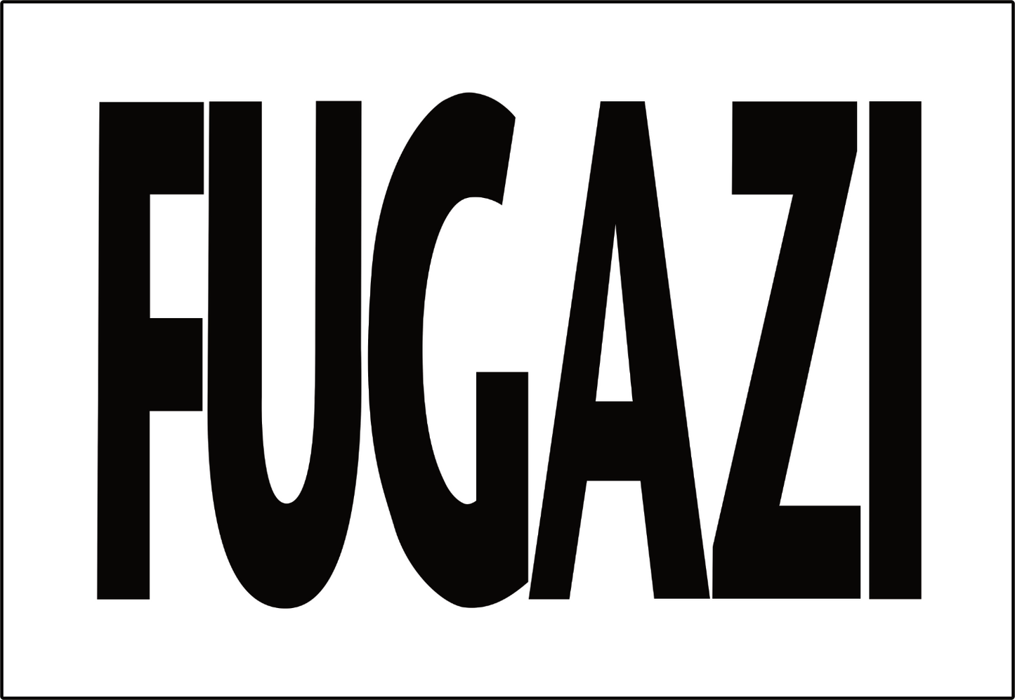 Fugazi Sticker F001S