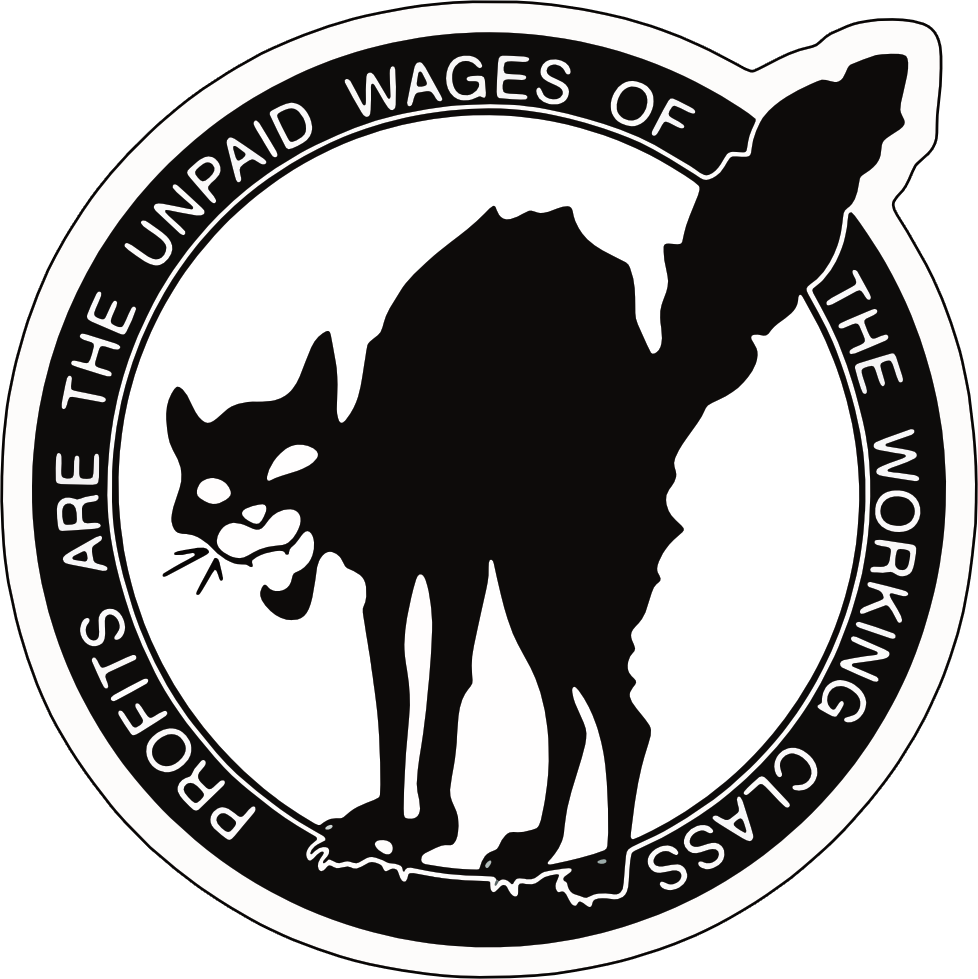 Sabo Cat IWW Antifascist Sticker S042S