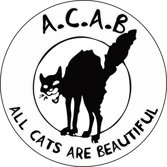 All Cats Are Beautiful Sticker Sabo Cat IWW ACAB S042S