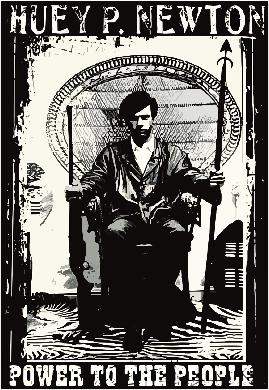 Huey P. Newton Black Panther Party Sticker H005S