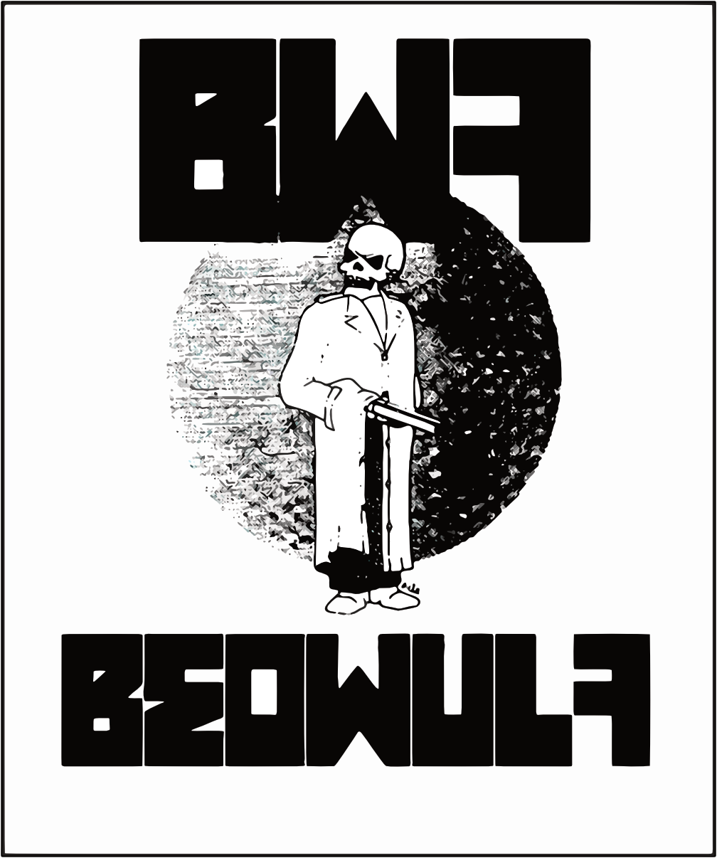 Beowulf Skeleton Crossover Thrash Sticker B049S