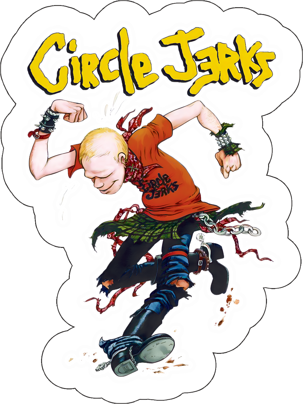 Circle Jerks Skanking Man Punk Sticker C010S