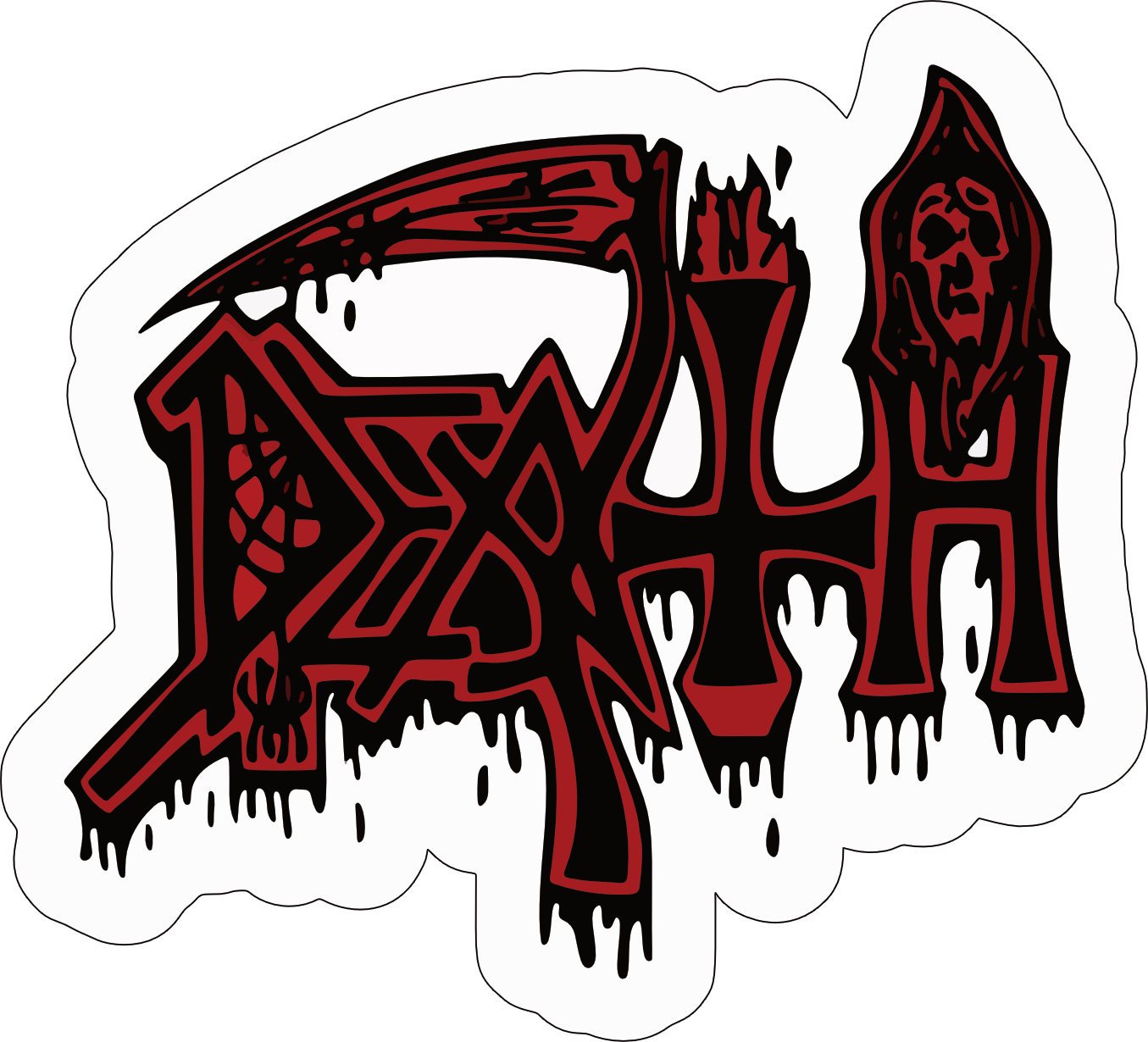 Death Death Metal Logo Sticker D034S