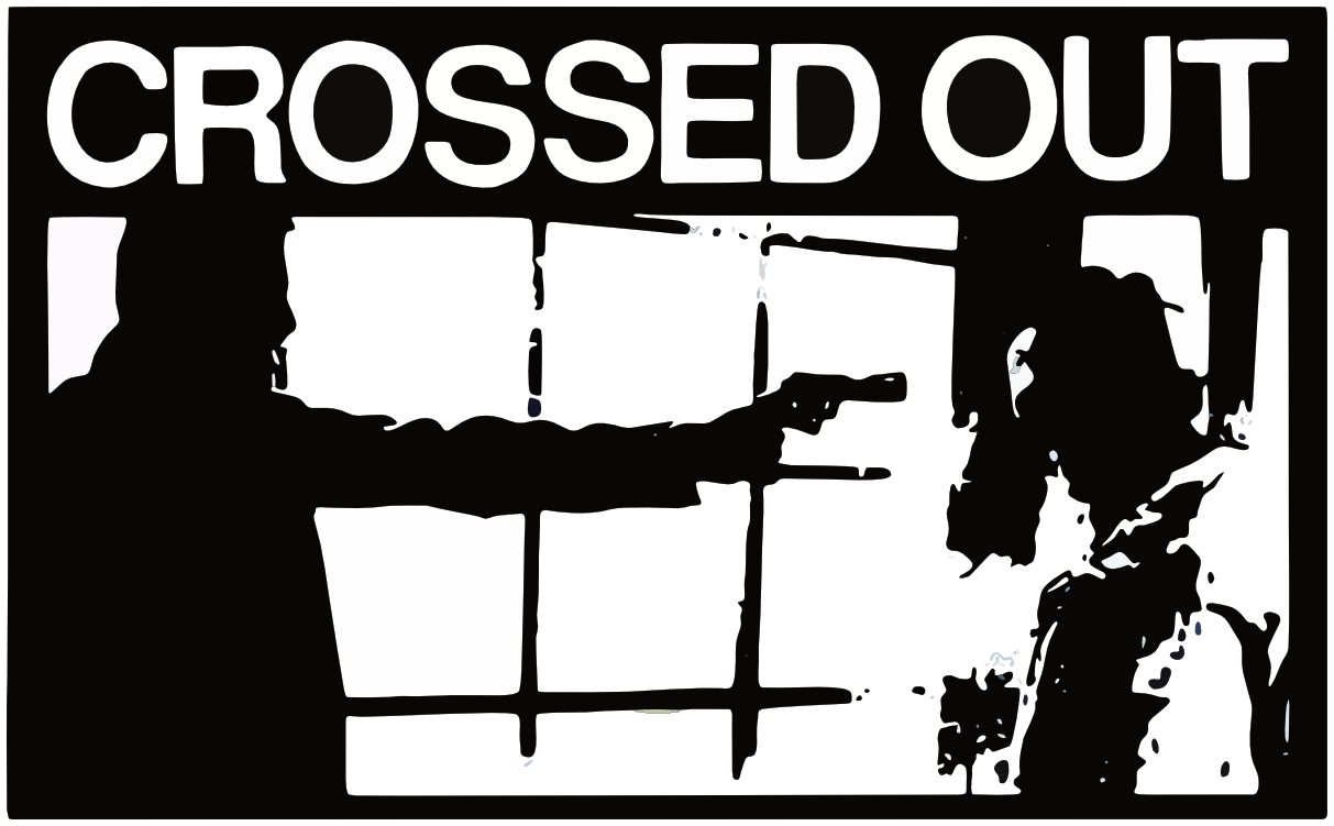 Crossed Out Power Violence Hardcore Sticker C025S