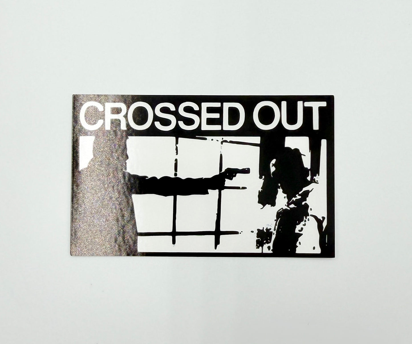Crossed Out Power Violence Hardcore Sticker C025S