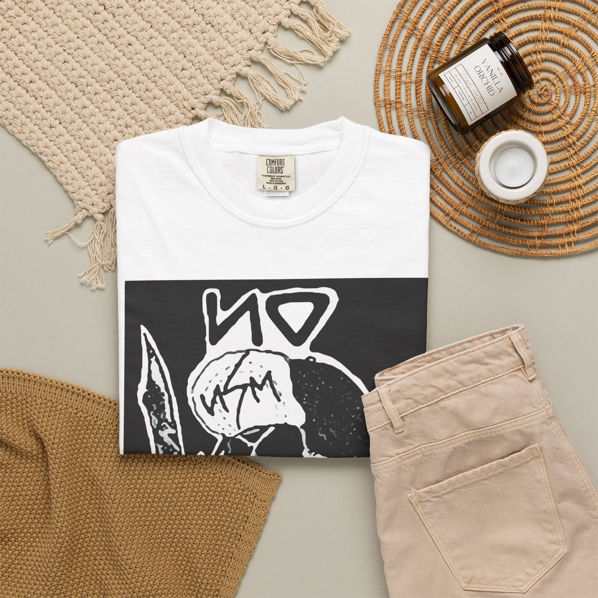 No Mercy Skull T-Shirt — Graphic Punk Skull With Knife Tee