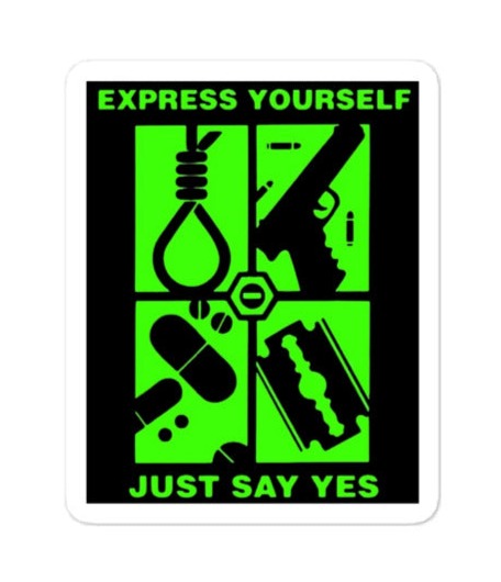 Type O Negative Peter Steele Tribute Express Yourself Sticker