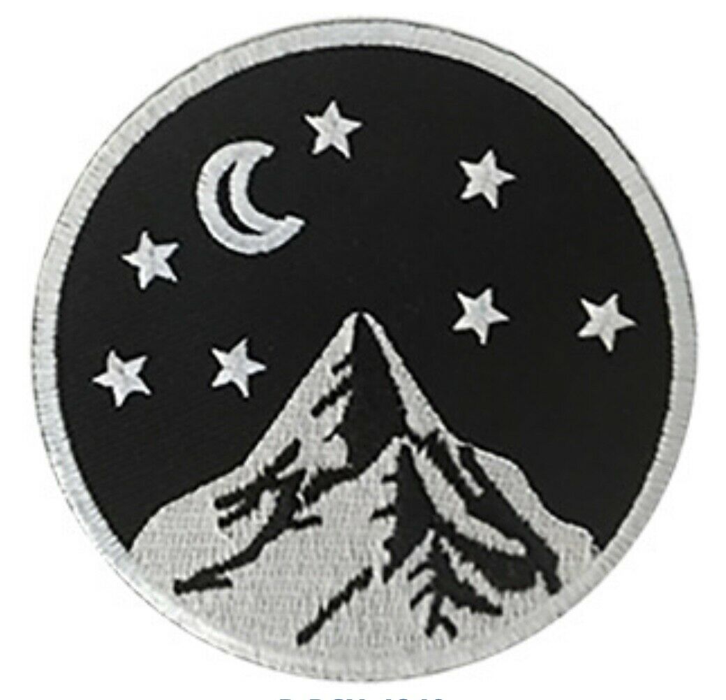 Outdoors Mountains Moon Embroidered Patch O019P