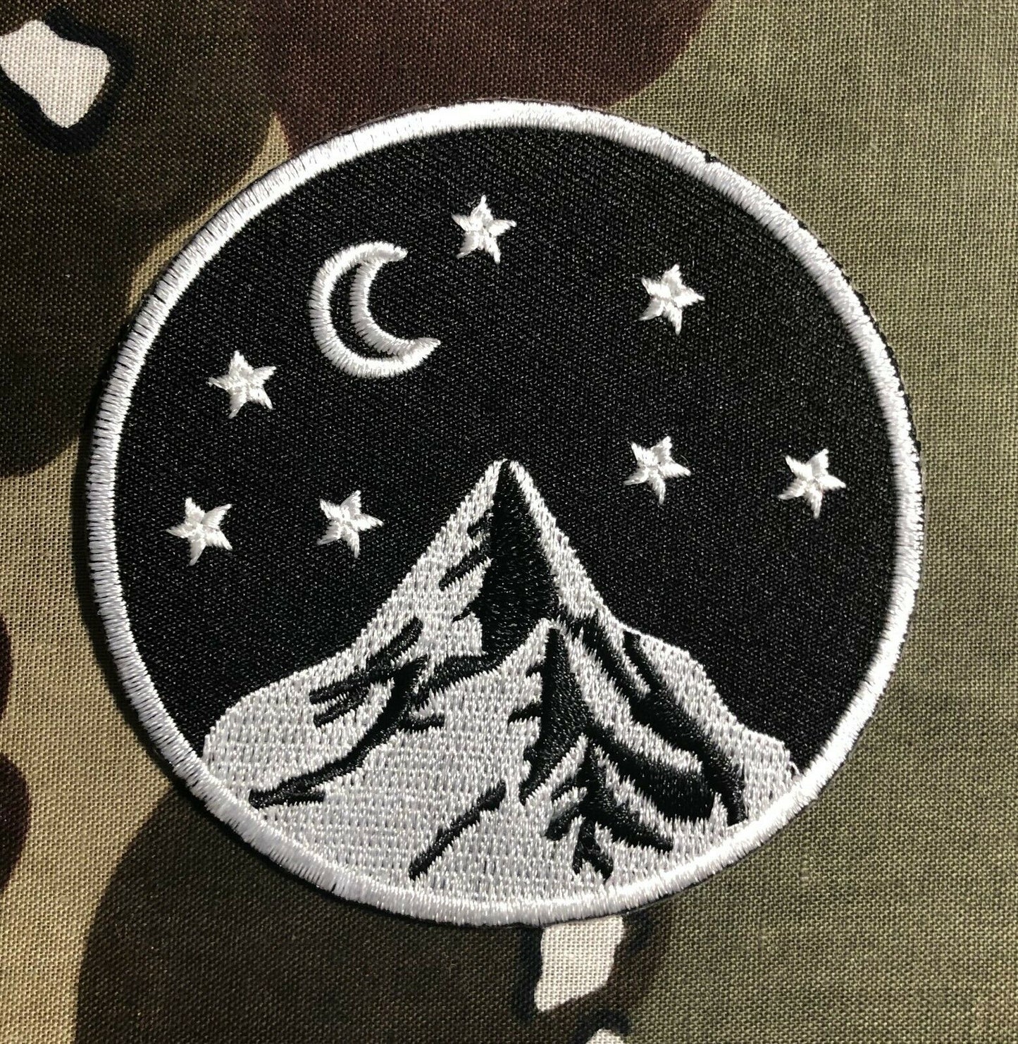 Outdoors Mountains Moon Embroidered Patch O019P