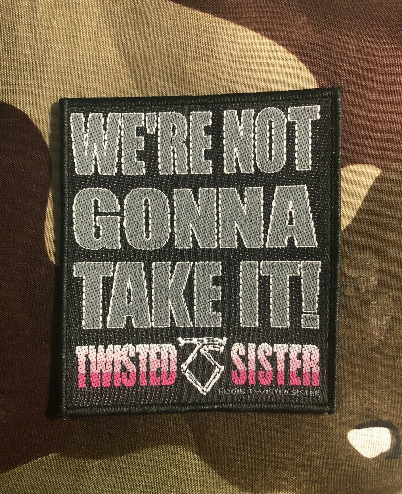 Twisted Sister We're Not Gonna Take It Woven Patch T019P