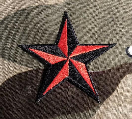 Nautical Star Pop Up Star Embroidered Patch N010P