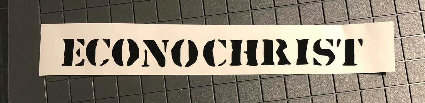 Econochrist Punk Vinyl Decal Rub On Sticker E001S