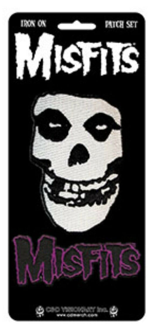 Misfits Crimson Ghost Skull Logo 2 Pack Embroidered Patch M106P