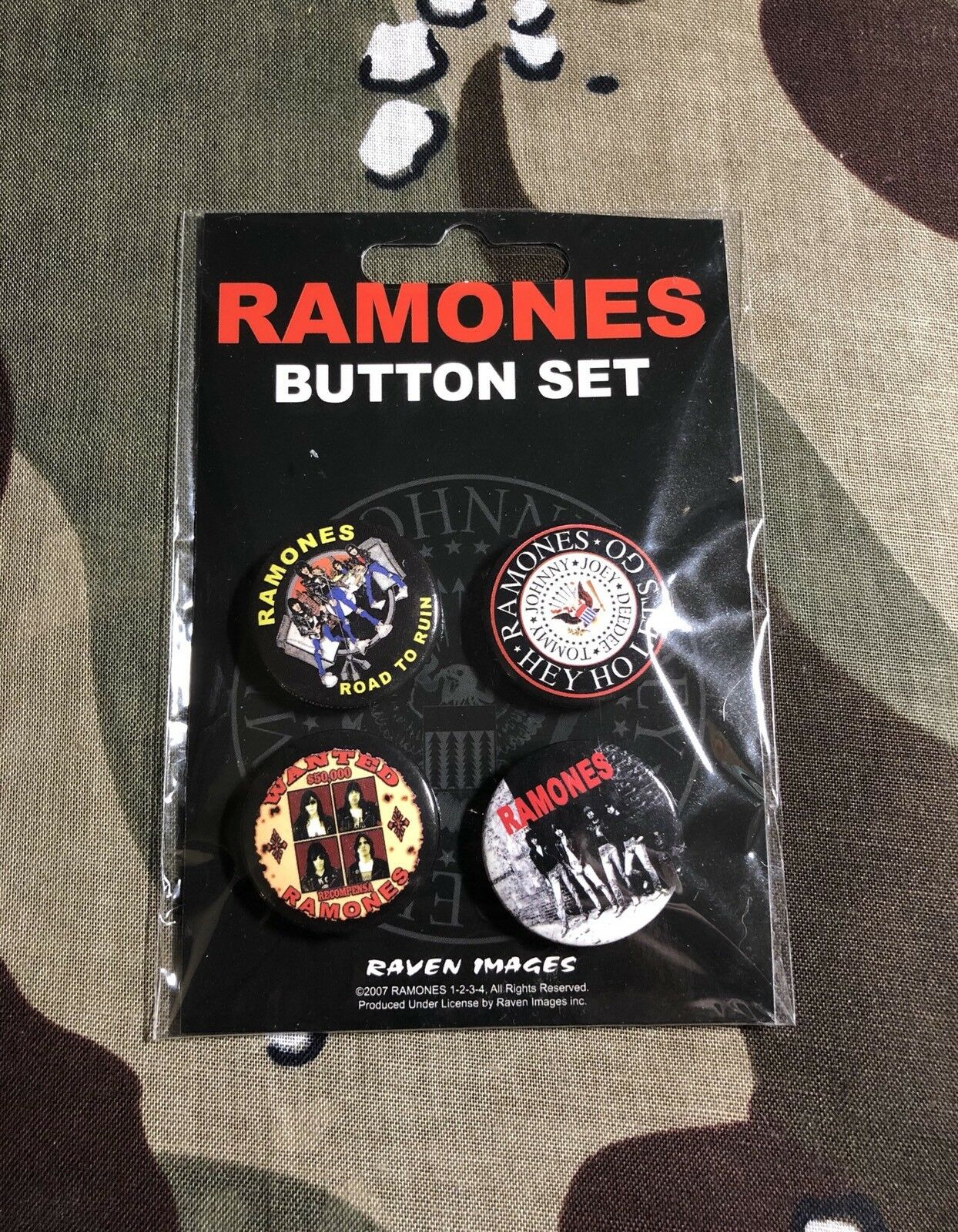 Ramones 1” Button Set Badge Pin