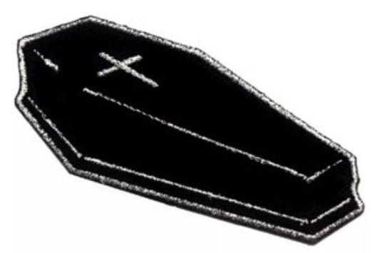 Goth Coffin Embroidered Patch C008P