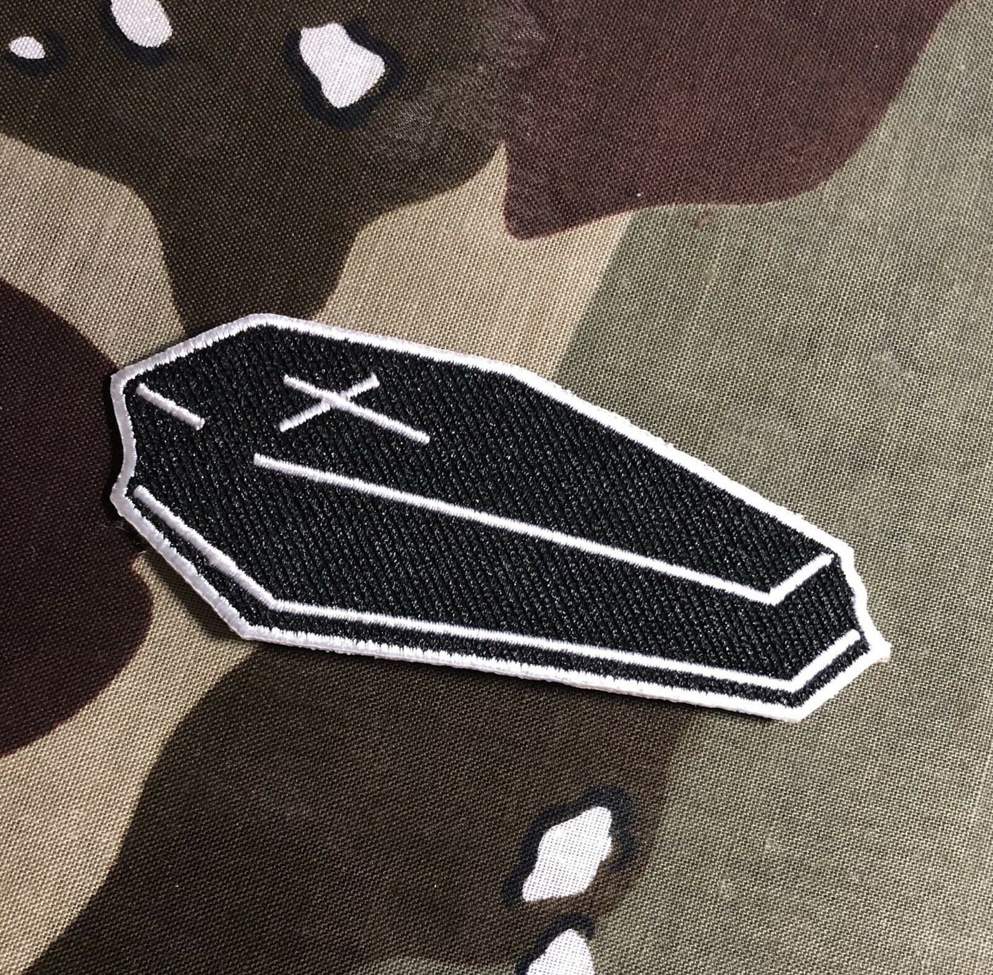 Goth Coffin Embroidered Patch C008P