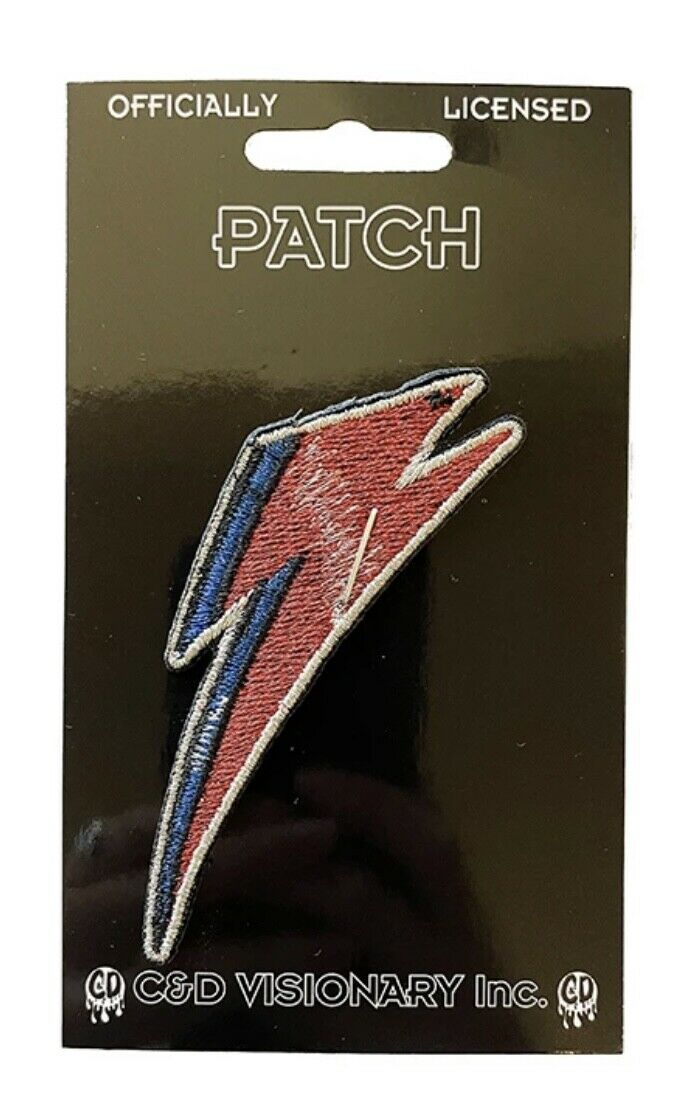 David Bowie Ziggy Stardust Lightning Bolt Small Embroidered Patch B036P