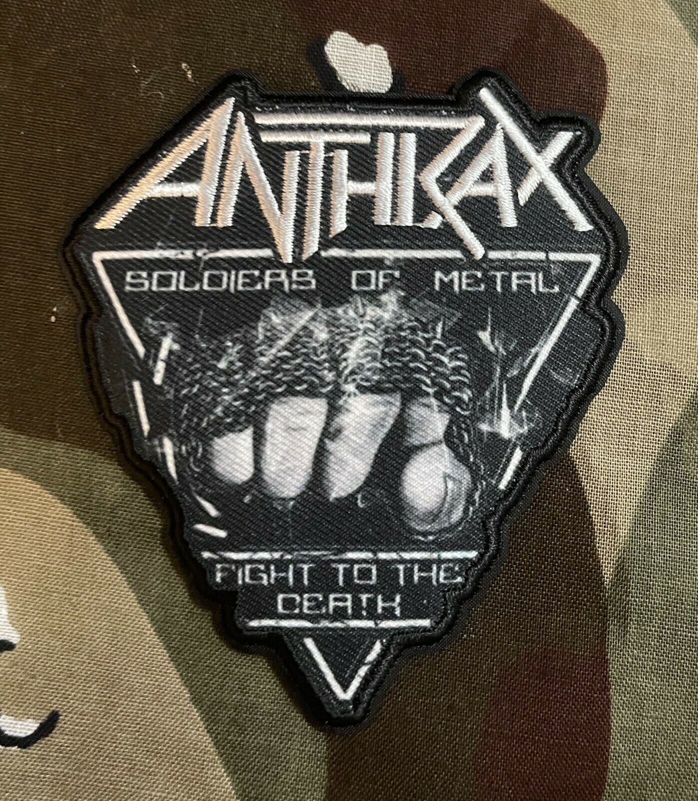 Anthrax Fist Full Of Metal Embroidered Woven Patch A098P