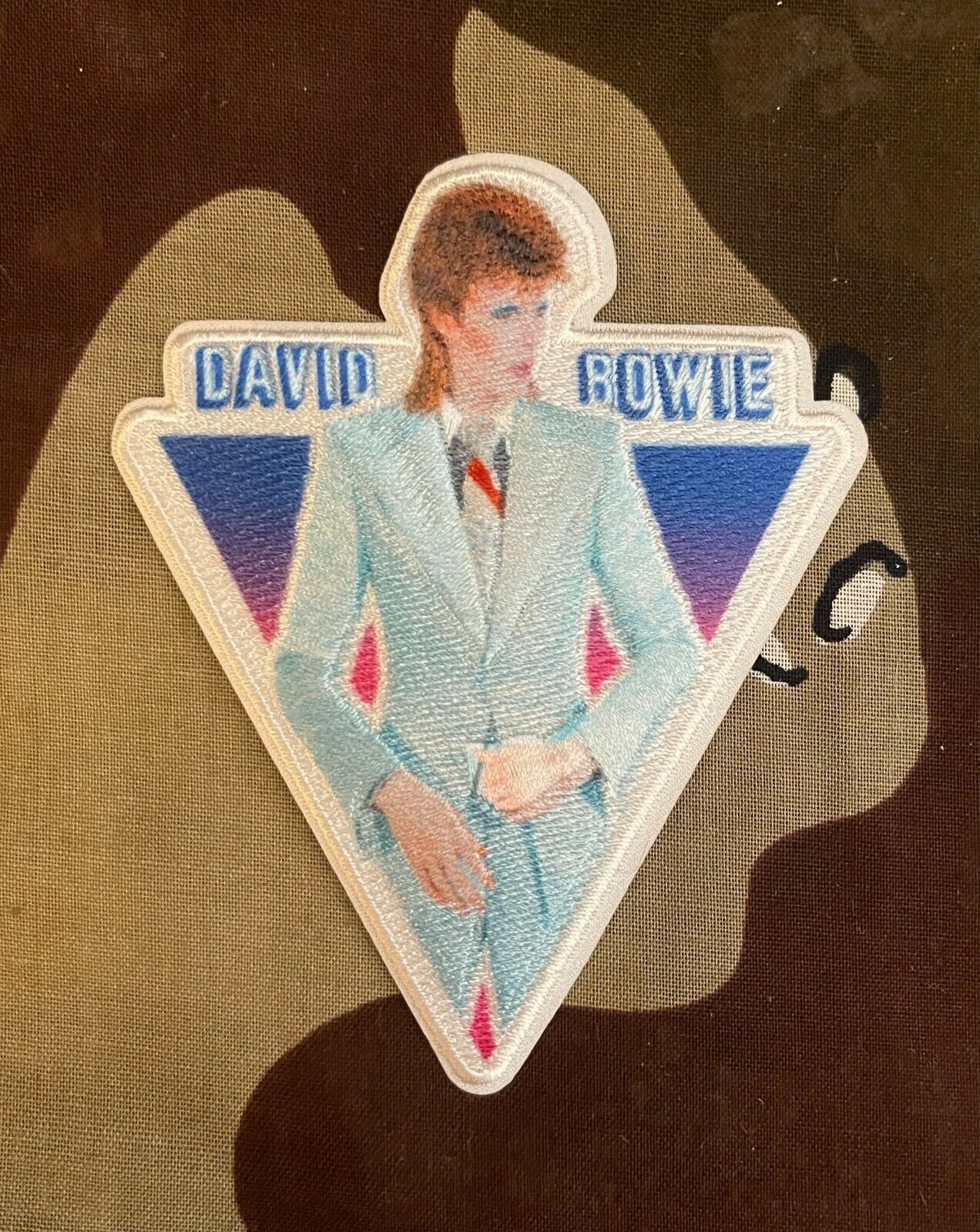 David Bowie Woven Embroidered Patch B067P