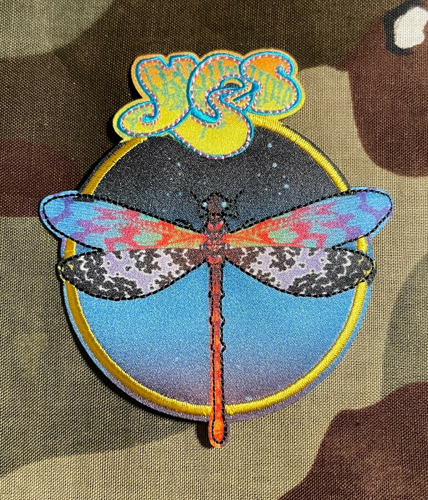 Yes Dragonfly Embroidered Woven Patch Y001P