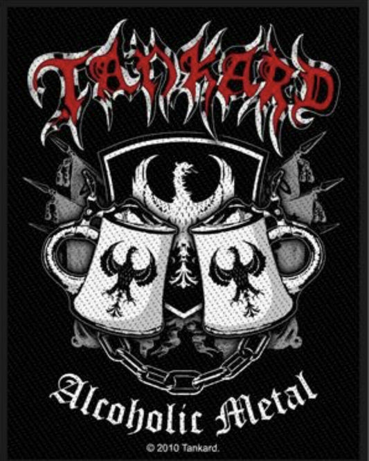 Tankard Alcoholic Metal Woven Patch T002P