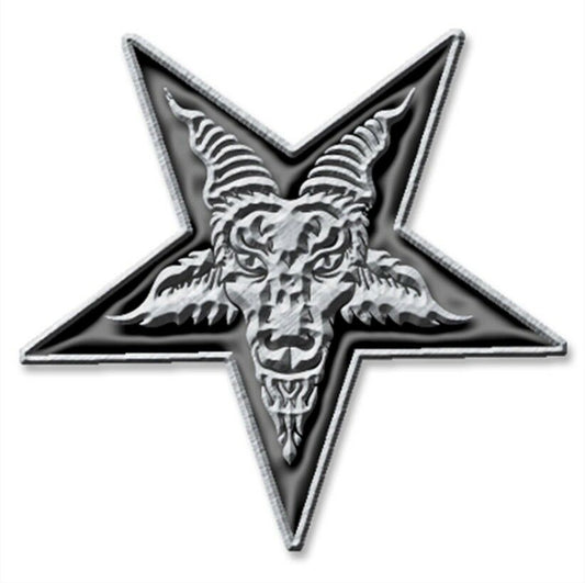 Baphomet Pentagram Goat Metal Badge Pin B002PC