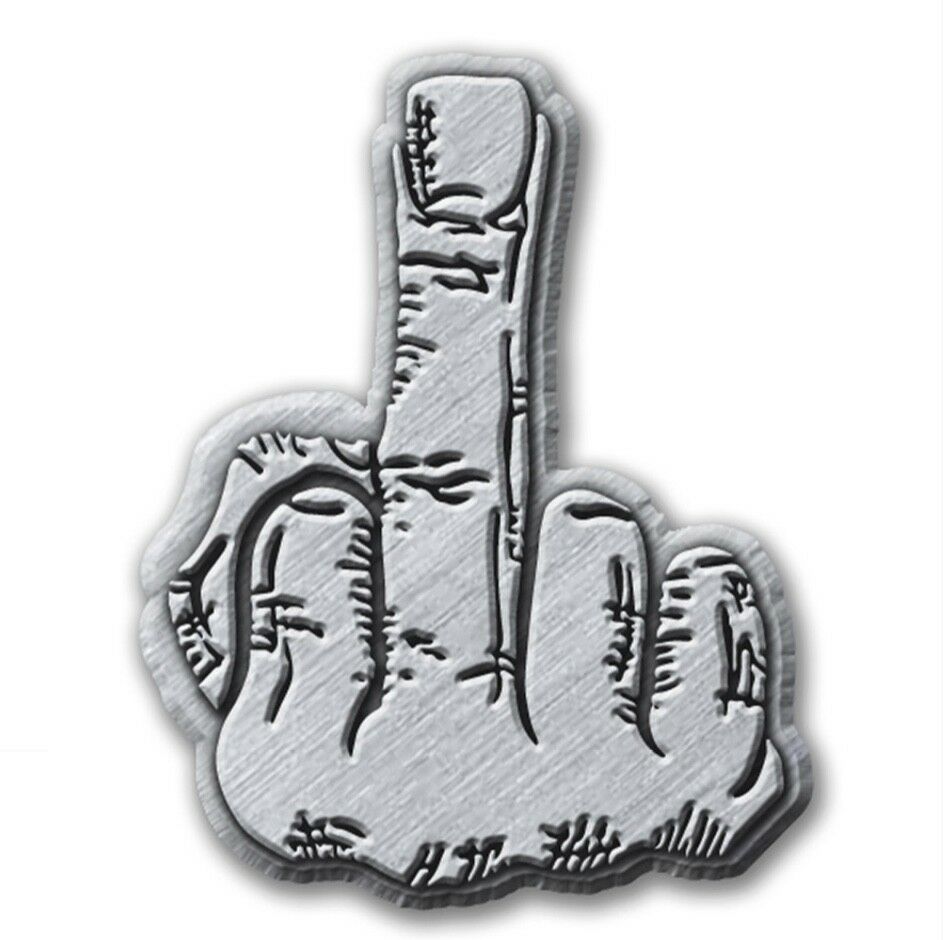 Middle Finger F*ck You F*ck Off Biker Metal Badge Lapel Pin M002PC