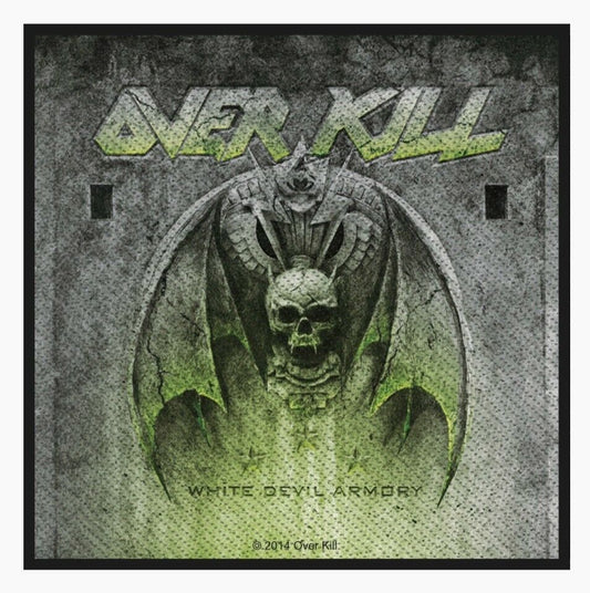 Over Kill White Devil  Woven Patch O013P Overkill Slayer Testament Exodus