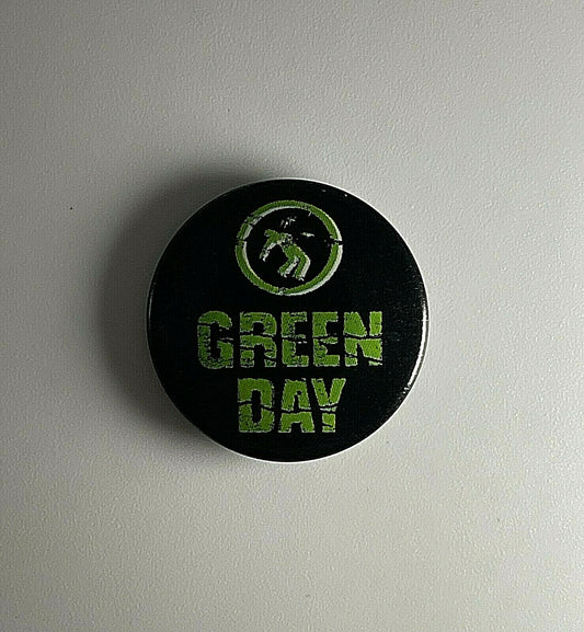 Green Day Warning 1” Button G005B Badge Pin