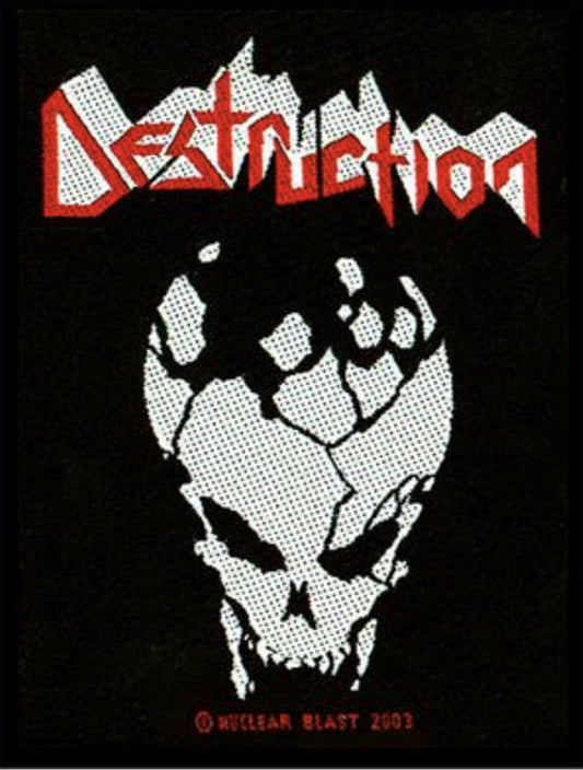 Destruction Skull Woven Patch D006P