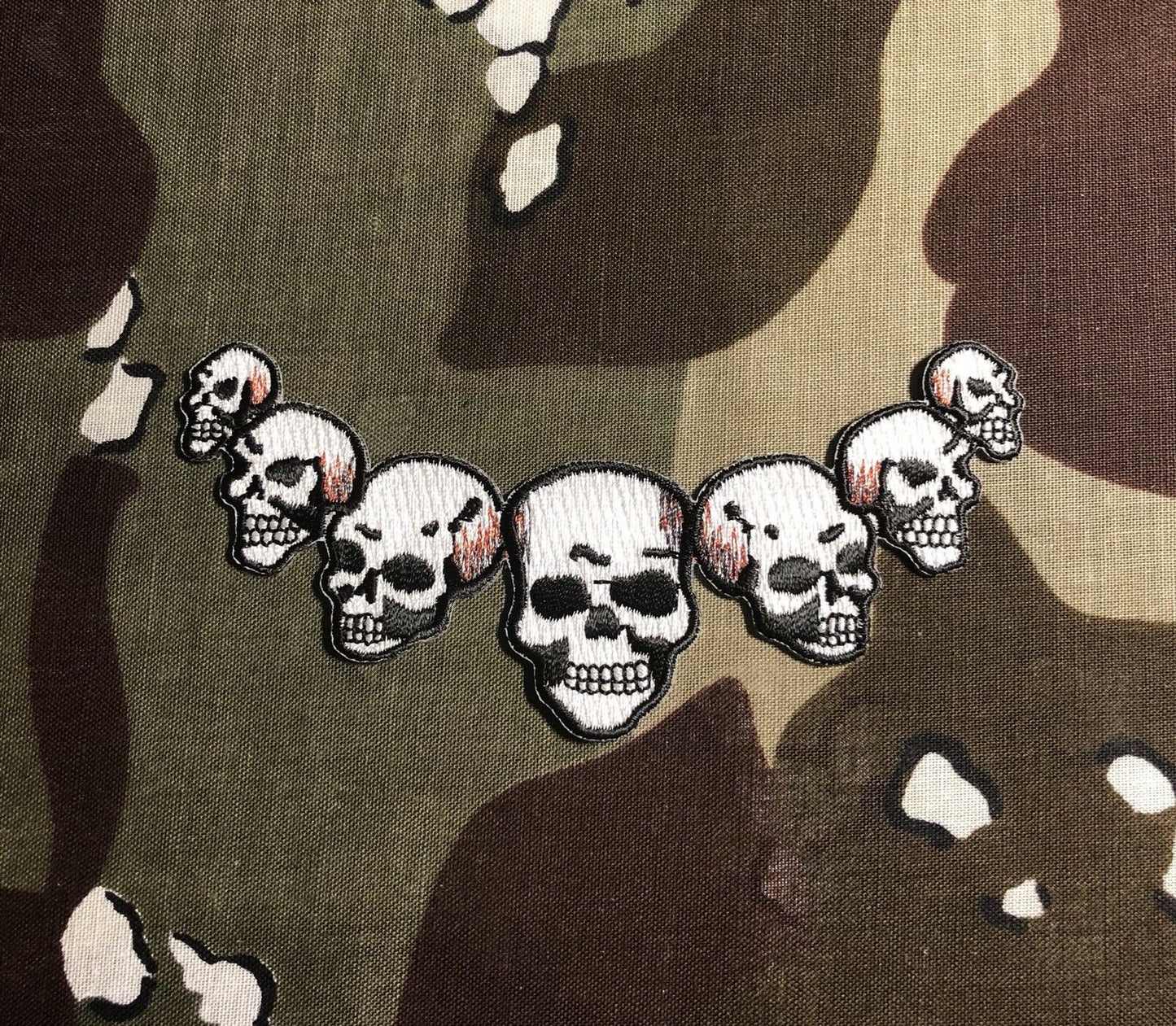 7 Skulls Embroidered Patch S028P