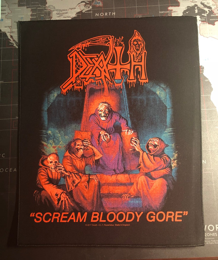 Death Scream Bloody Gore Printed Back Patch D027P