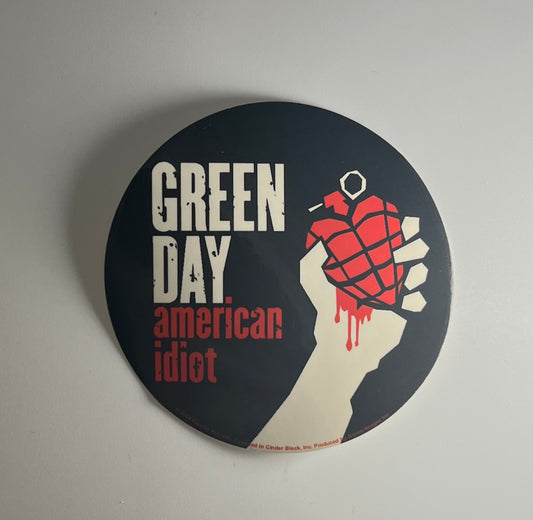 Green Day American Idiot Round Sticker